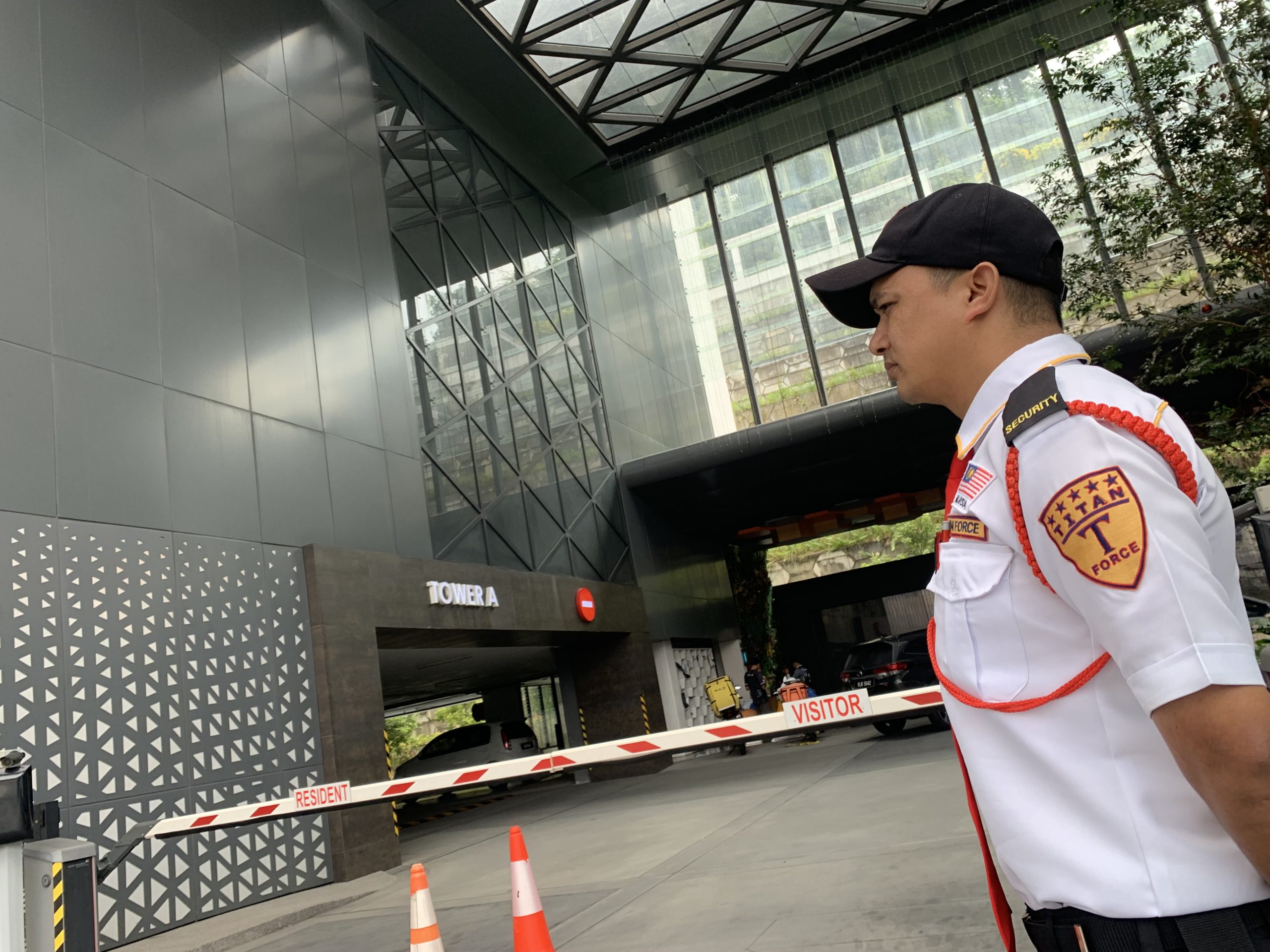 Security Guard Welcoming Visitors