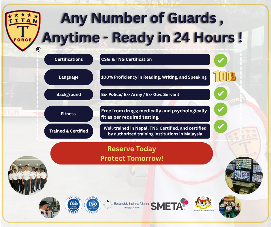 Security guards Available from Titan Force Security Service Company