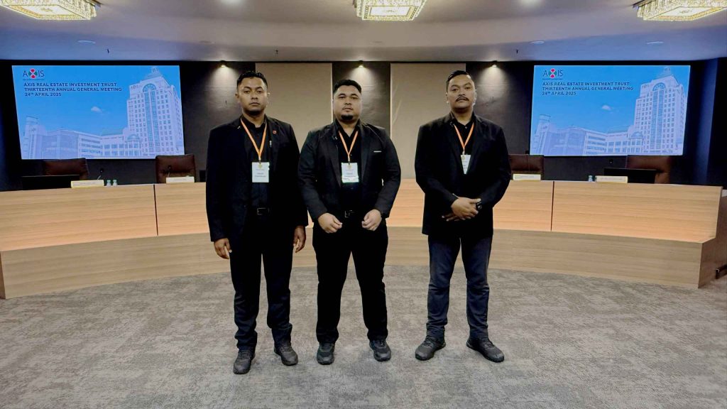 Professional event security guards by Titan Force ensuring crowd safety and certified security services in Malaysia